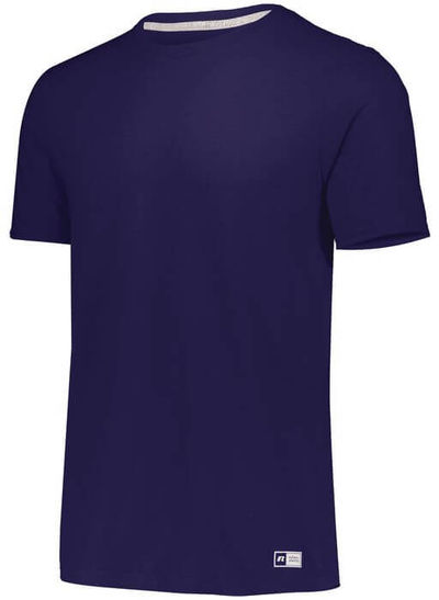 Am image of a Custom Russell Athletic Essential Tee in Purple!