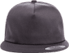 Am image of a Custom Yupoong Adult Unstructured 5 Panel Snapback Cap in Charcoal!