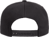 Am image of a Custom Yupoong Adult Unstructured 5 Panel Snapback Cap in Black!