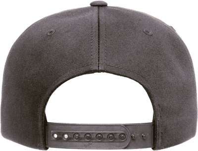 Am image of a Custom Yupoong Adult Unstructured 5 Panel Snapback Cap in Charcoal!