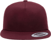 Am image of a Custom Yupoong Adult Unstructured 5 Panel Snapback Cap in Maroon!