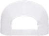 Am image of a Custom Yupoong Adult Unstructured 5 Panel Snapback Cap in White!