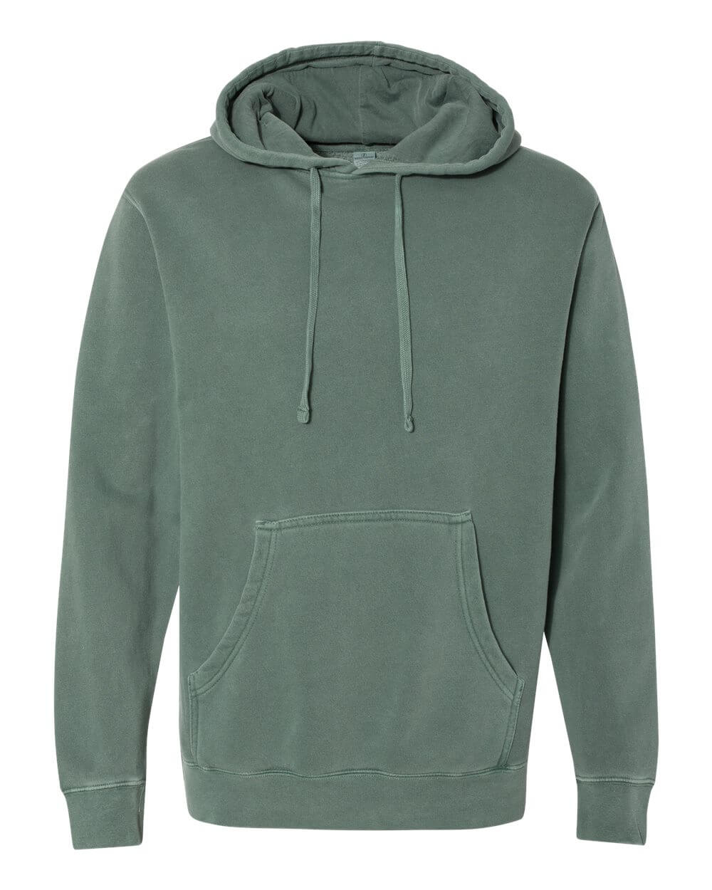 Independent Trading Co Pigment Dyed Hooded Sweatshirt in Pigment Alpine Green