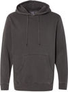 Am image of a Custom Independent Trading Co Pigment Dyed Hooded Sweatshirt in Pigment Black!