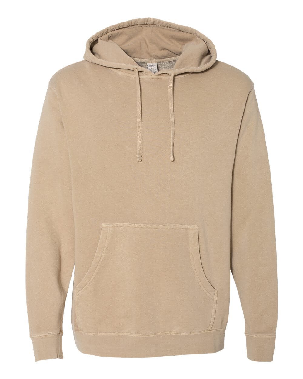 Independent Trading Co Pigment Dyed Hooded Sweatshirt in Pigment Sandstone