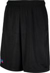 Am image of a Custom Russell Athletic Mesh Shorts With Pockets in Black!