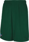 Am image of a Custom Russell Athletic Mesh Shorts With Pockets in Dark Green!