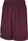 Am image of a Custom Russell Athletic Mesh Shorts With Pockets in Maroon!