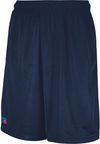 Am image of a Custom Russell Athletic Mesh Shorts With Pockets in Navy!