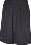 Am image of a Custom Russell Athletic Mesh Shorts With Pockets in Stealth!