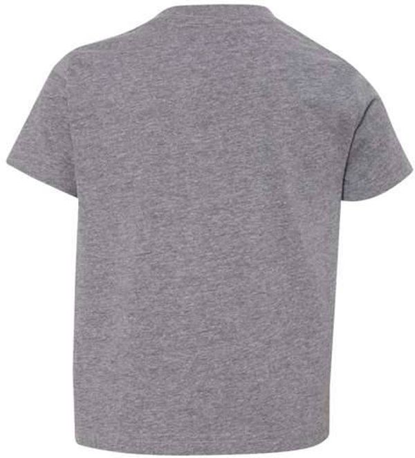 Am image of a Custom Rabbit Skins Toddler Fine Jersey Tee in Graphite Heather!