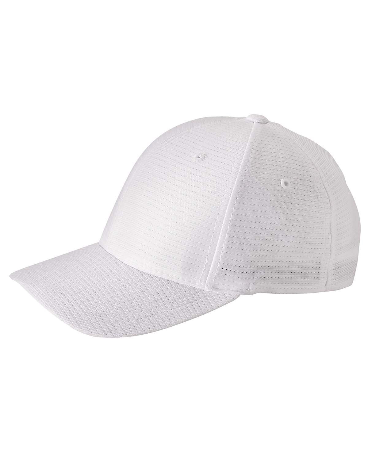 Flexfit Adult Cool & Dry Tricot Cap in White