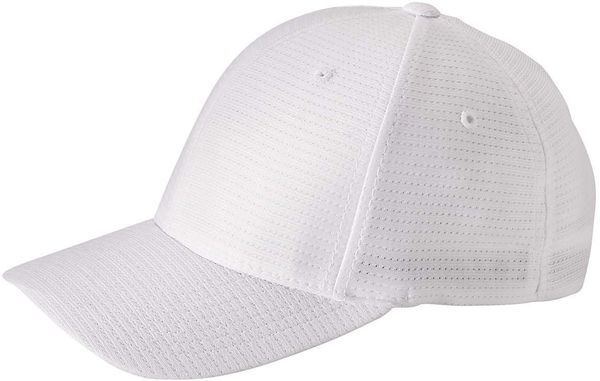 Am image of a Custom Flexfit Adult Cool & Dry Tricot Cap in White!