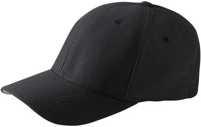 Am image of a Custom Flexfit Adult Cool & Dry Tricot Cap in Black!