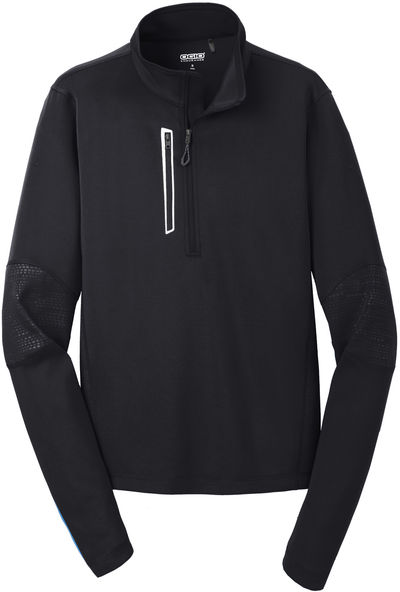 Am image of a Custom Ogio Fulcrum Quarter Zip in Blacktop!