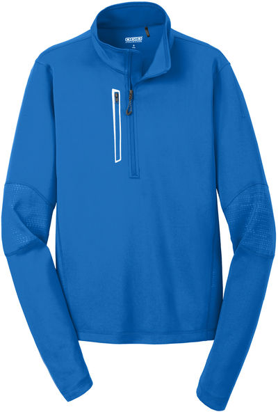 Am image of a Custom Ogio Fulcrum Quarter Zip in Electric Blue!