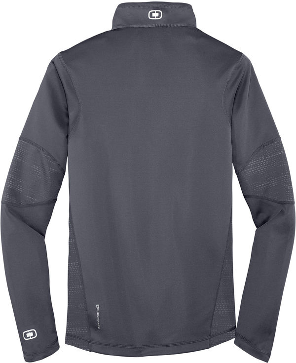 Am image of a Custom Ogio Fulcrum Quarter Zip in Gear Grey!
