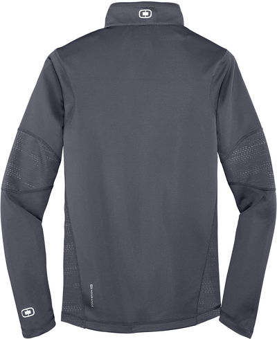 Am image of a Custom Ogio Fulcrum Quarter Zip in Gear Grey!