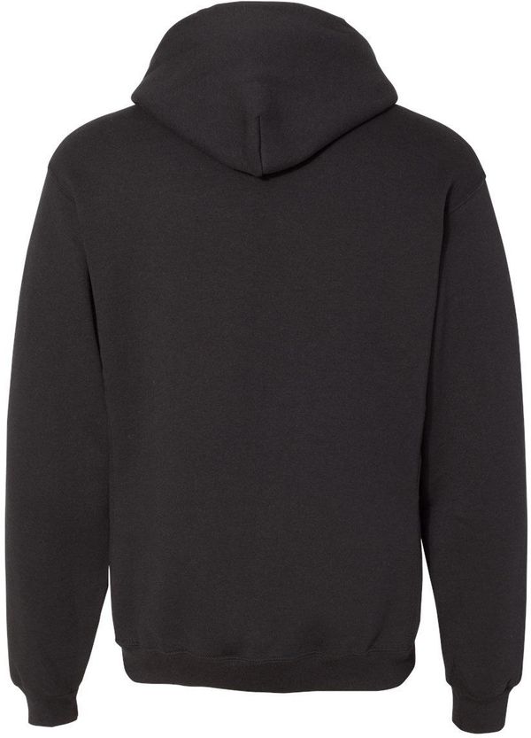 Am image of a Custom Russell Athletic Dri Power Fleece Hoodie in Black!