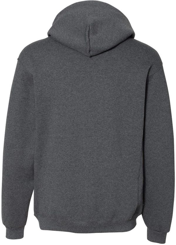 Am image of a Custom Russell Athletic Dri Power Fleece Hoodie in Black Heather!