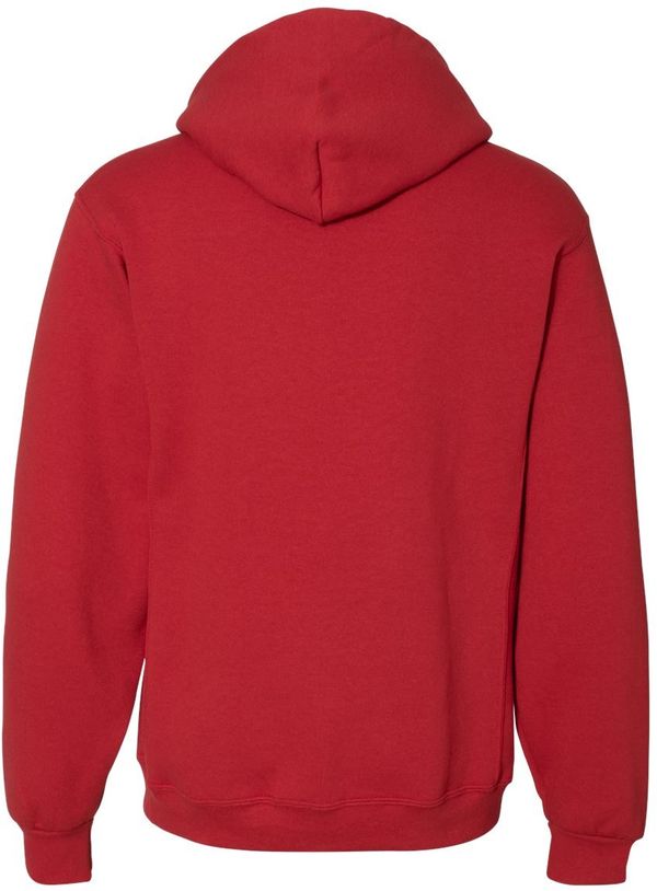 Am image of a Custom Russell Athletic Dri Power Fleece Hoodie in True Red!