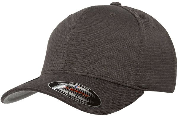 Am image of a Custom Flexfit Adult Cool & Dry Sport Cap in Grey!