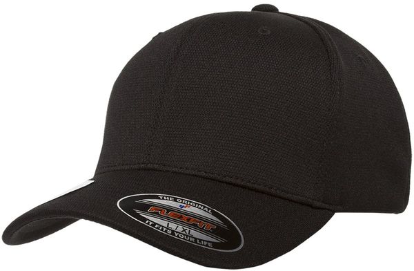 Am image of a Custom Flexfit Adult Cool & Dry Sport Cap in Black!