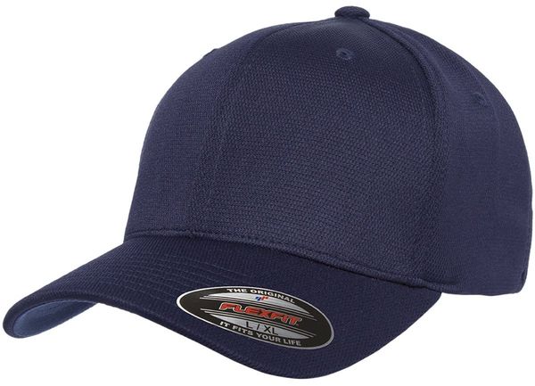Am image of a Custom Flexfit Adult Cool & Dry Sport Cap in Navy!