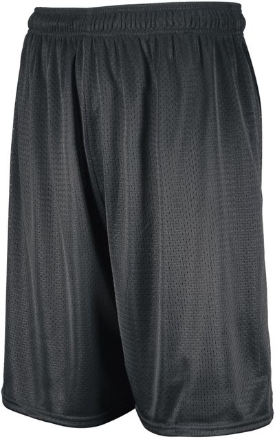 Am image of a Custom Russell Athletics Youth Dri Power Mesh Shorts in Black!