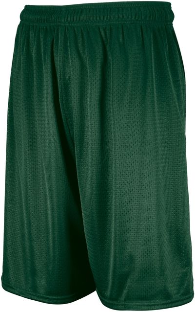 Am image of a Custom Russell Athletics Youth Dri Power Mesh Shorts in Dark Green!
