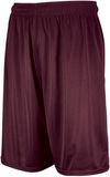 Am image of a Custom Russell Athletics Youth Dri Power Mesh Shorts in Maroon!