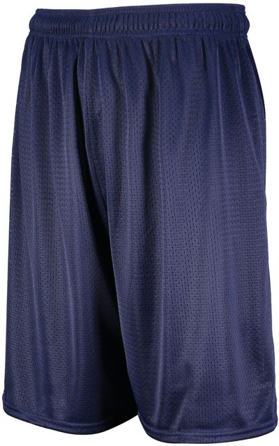 Am image of a Custom Russell Athletics Youth Dri Power Mesh Shorts in Navy!