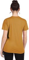 Am image of a Custom Next Level Ladies' Relaxed CVC T Shirt in ANTIQUE GOLD!