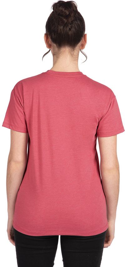 Am image of a Custom Next Level Ladies' Relaxed CVC T Shirt in HEATHER MAUVE!