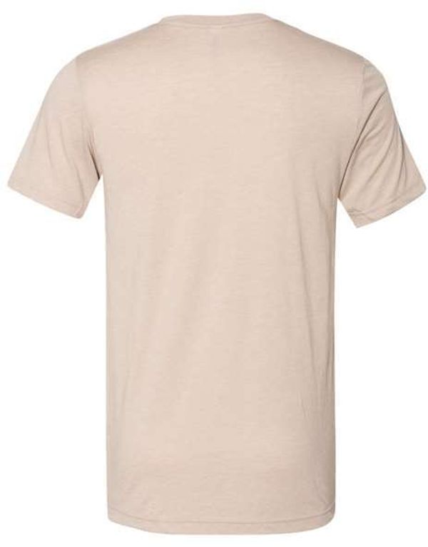 Am image of a Custom Bella and Canvas Unisex Triblend Tee in Tan Triblend!
