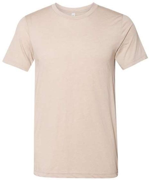 Am image of a Custom Bella and Canvas Unisex Triblend Tee in Tan Triblend!