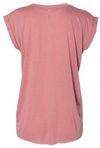 Am image of a Custom Bella and Canvas Womens Flowy Rolled Cuffs Muscle Tee in Mauve!