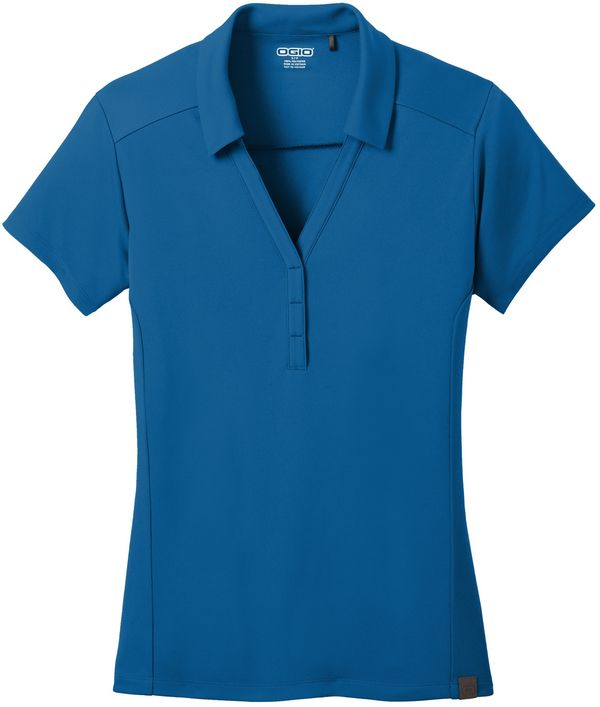 Am image of a Custom Ogio Ladies Framework Polo in Bolt Blue!