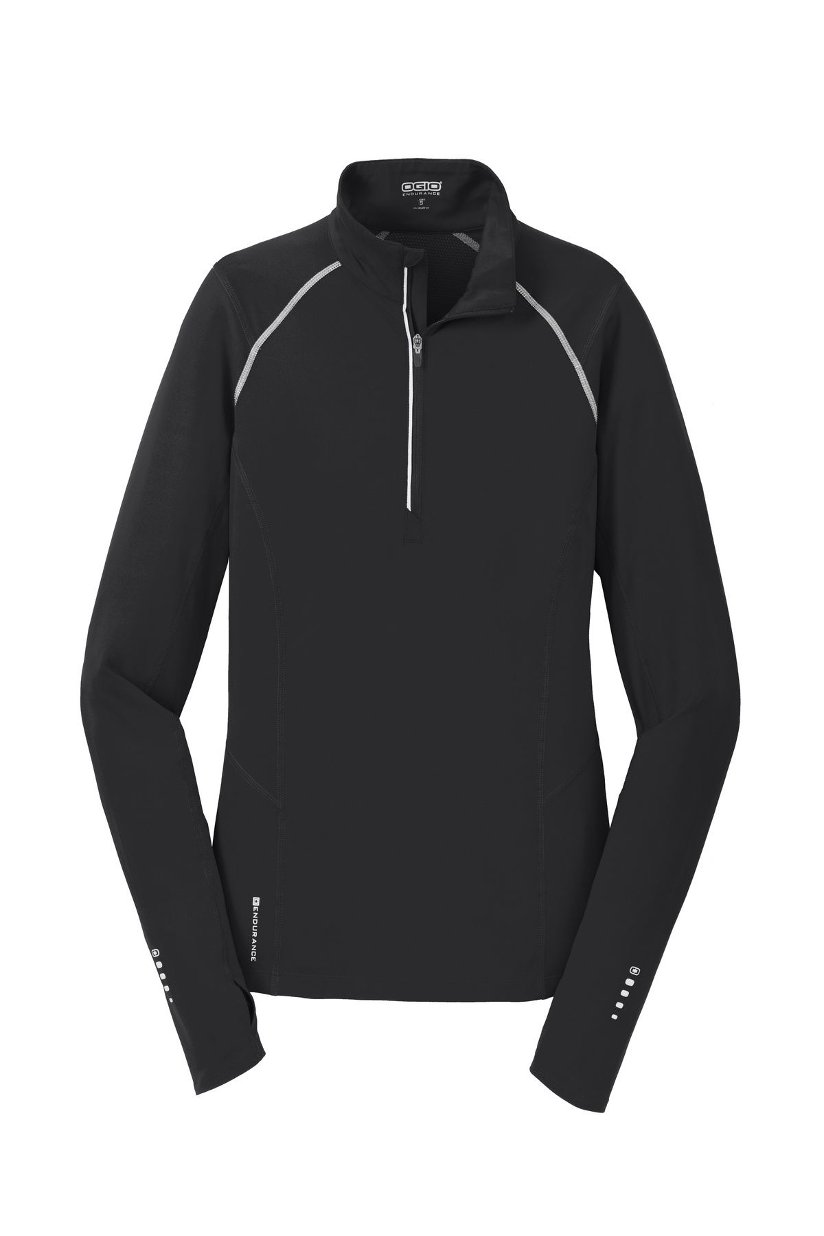 Ogio Ladies Nexus Quarter Zip Pullover in Blacktop