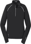 Am image of a Custom Ogio Ladies Nexus Quarter Zip Pullover in Blacktop!