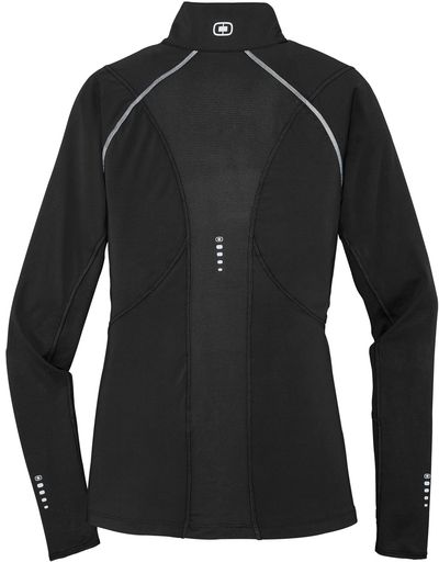 Am image of a Custom Ogio Ladies Nexus Quarter Zip Pullover in Blacktop!
