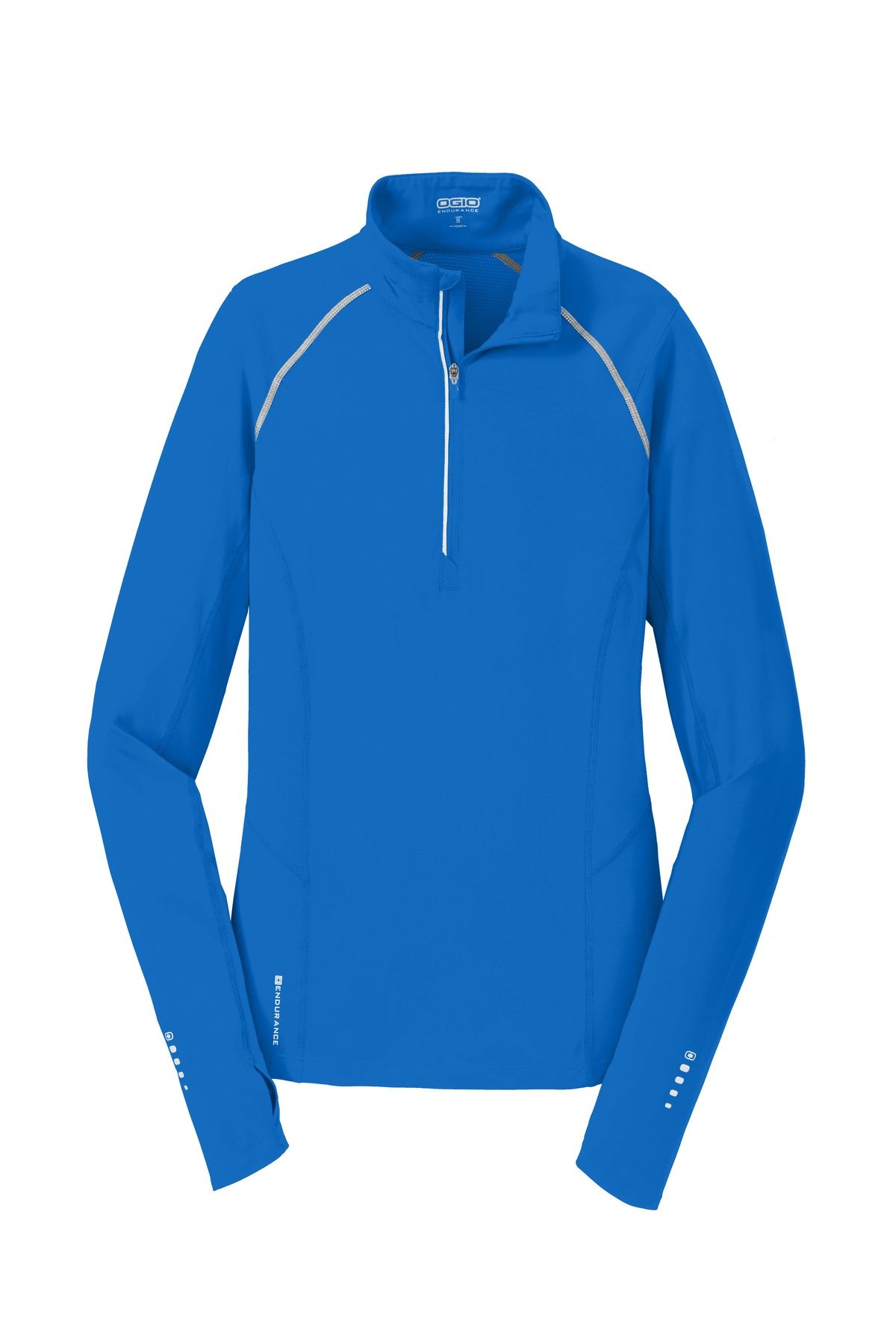 Ogio Ladies Nexus Quarter Zip Pullover in Electric Blue