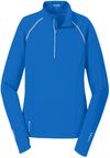 Am image of a Custom Ogio Ladies Nexus Quarter Zip Pullover in Electric Blue!