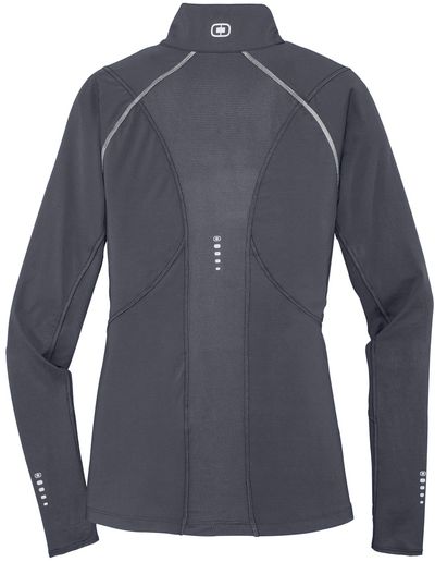Am image of a Custom Ogio Ladies Nexus Quarter Zip Pullover in Gear Grey!