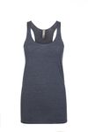Am image of a Custom Next Level Ladies Tri Blend Racerback Tank in Indigo!