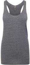 Am image of a Custom Next Level Ladies Tri Blend Racerback Tank in Premium Heather!
