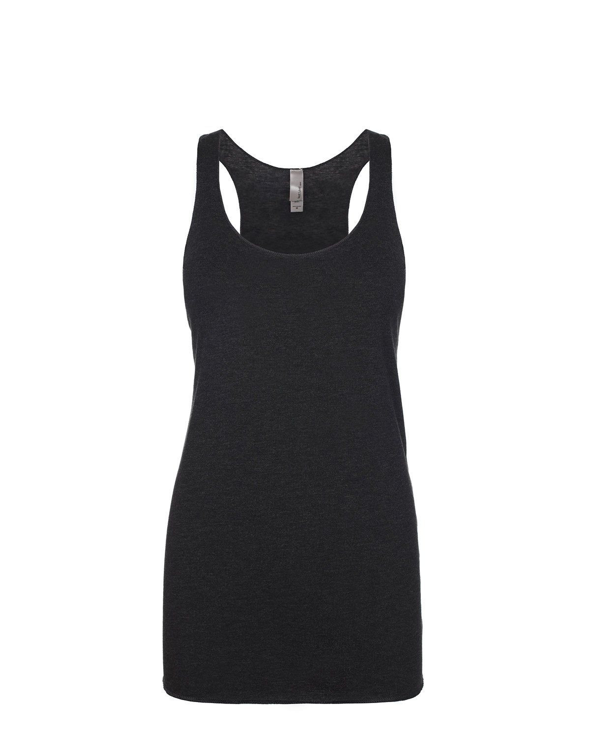 Next Level Ladies Tri Blend Racerback Tank in Vintage Black