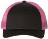 Am image of a Custom Richardson Low Pro Trucker Cap in Black/Neon Pink!