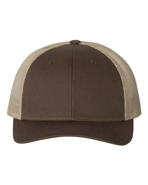 Richardson Low Pro Trucker Cap in Brown/Khaki