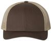 Am image of a Custom Richardson Low Pro Trucker Cap in Brown/Khaki!